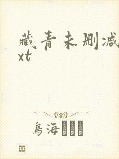 藏青未删减版txt