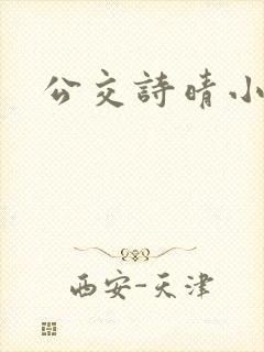 公交诗晴小说封面