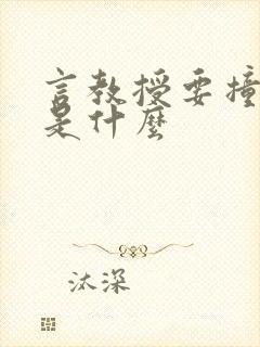 言教授要撞坏了是什么