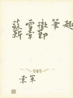 苏雪微笔趣阁最新章节