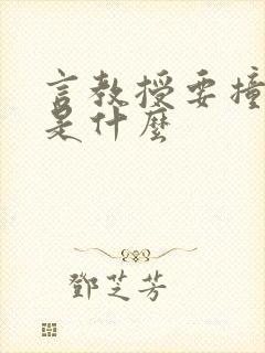 言教授要撞坏了是什么