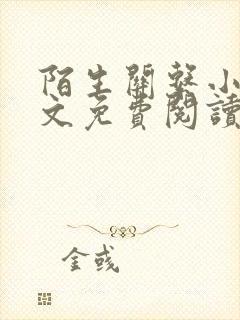 陌生关系小说全文免费阅读笔趣阁封面