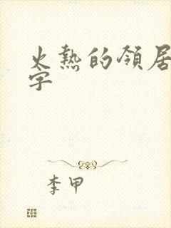 火热的领居中文字