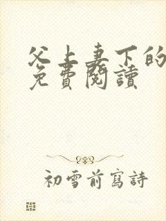 父上妻下的小说免费阅读封面