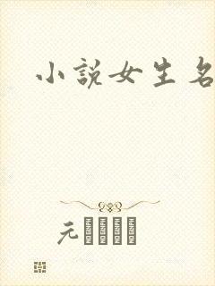小说女生名字