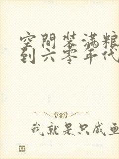 空间装满粮食回到六零年代