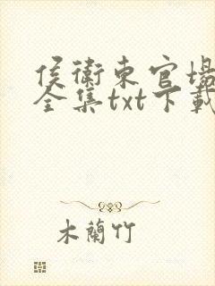 侯卫东官场笔记全集txt下载