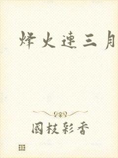 烽火连三月封面