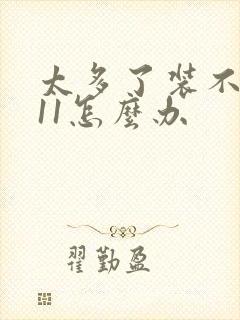 太多了装不下h11怎么办