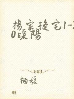 杨家后宅1-20暖阳封面