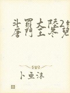 斗罗大陆2绝世唐门王冬儿的身份