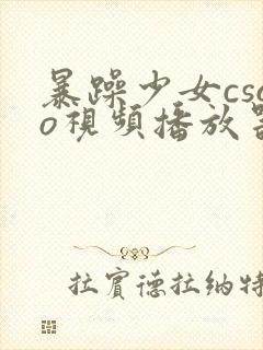 暴躁少女csgo视频播放器推荐