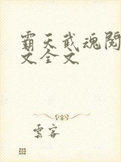 霸天武魂阅读全文全文