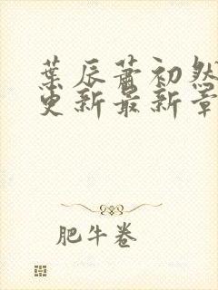 叶辰萧初然刚刚更新最新章节列表