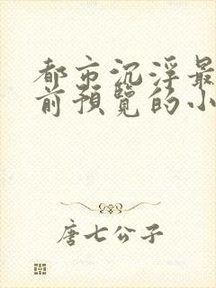 都市沉浮最快超前预览的小说3030