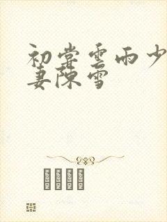 初尝云雨少妇人妻陈雪