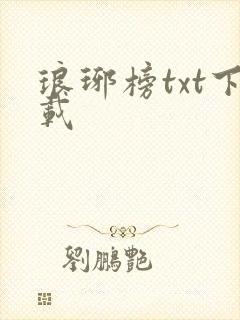 琅琊榜txt下载