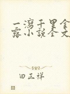 一泻千里金银花露小说全文免费阅读封面