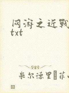 网游之近战法师txt