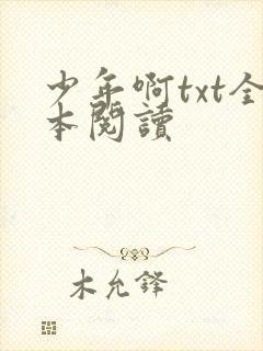 少年啊txt全本阅读
