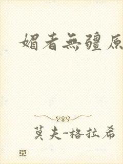 媚者无疆原著封面