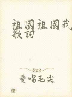 祖国祖国我爱你歌词