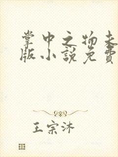 掌中之物未删减版小说免费阅读封面