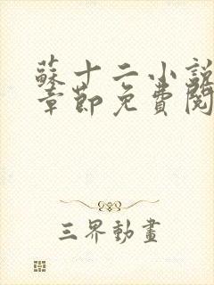 苏十二小说最新章节免费阅读全文