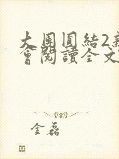 大团圆结2亲情会阅读全文封面