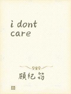 i dont care封面