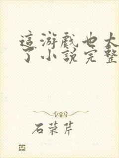 这游戏也太真实了小说完整版txt封面