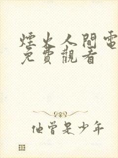 烟火人间电视剧免费观看封面