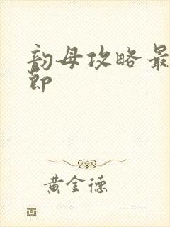 韵母攻略最新章节