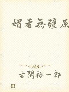 媚者无疆原著封面