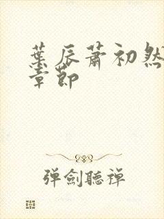 叶辰萧初然最快章节