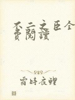 不二之臣全文免费阅读