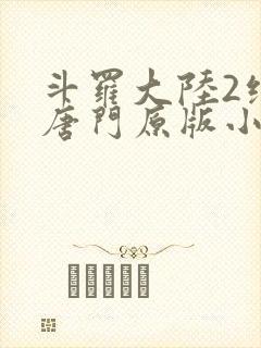 斗罗大陆2绝世唐门原版小说