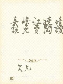 秦峰江晓晴的小说免费阅读封面