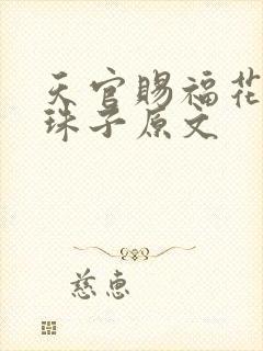 天官赐福花怜塞珠子原文