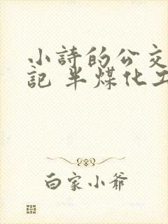 小诗的公交车日记 半煤化工