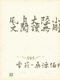 风月大陆小说全文阅读无删减