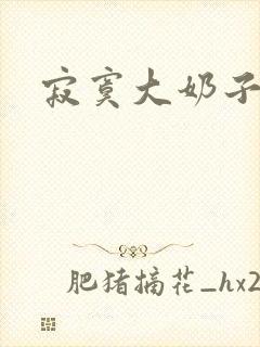 寂寞大奶子小说