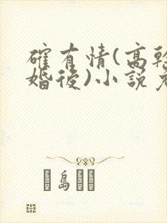 确有情(高干 婚后)小说免费封面