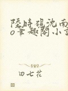 陆时砚沈南初po笔趣阁小说