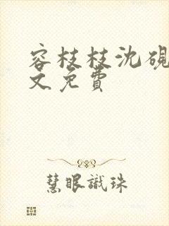 容枝枝沈砚书全文免费