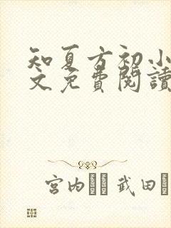 知夏方初小说全文免费阅读最新章节