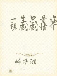 一生只爱你 电视剧剧情介绍封面