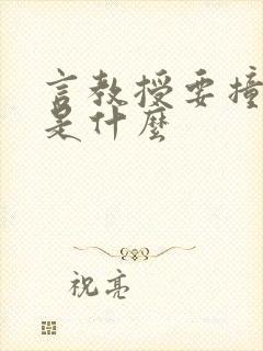 言教授要撞坏了是什么