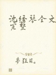 沈绣琴全文阅读完整