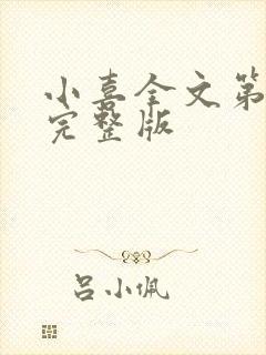 小喜全文第一部完整版封面